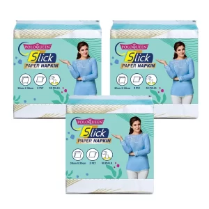 Three compact packs of PoloQueen disposable car tissue sheets neatly stacked next to a vehicle dashboard.