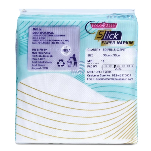 150 Pulls Tissue Paper for Face, Pack of 3 x 50 pulls Dinner Napkins, Disposable Car Tissue Sheets | PoloQueen - Image 2