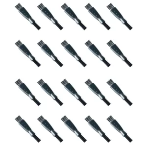 20 Pieces General Shaver Cleaning Brushes Replacement Double Ended Electric Shaver Razor Cleaning Brushes Black