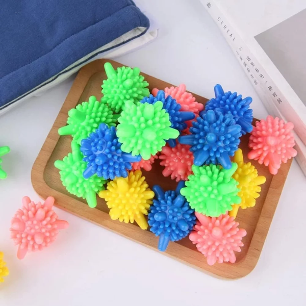 10pc Eco Friendly Dryer Laundry Balls, Tangle Free Reusable Laundry Scrubbing Balls - Image 3