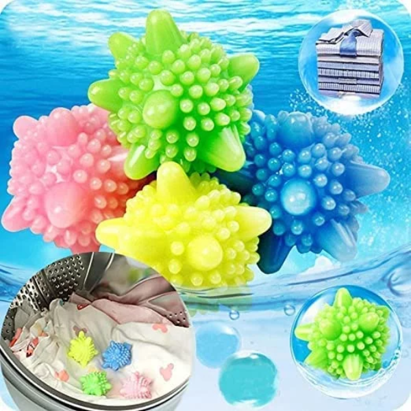 10pc Eco Friendly Dryer Laundry Balls, Tangle Free Reusable Laundry Scrubbing Balls - Image 4