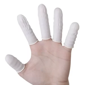 Aadvay ESD Finger Cot White 800 pcs packet - White (1 packet=800pcs), Anti-static latex rubber Finger tip protective sleeves [reusable] 400grams, suitable for PCB & Electrical Components PACK OF (7)