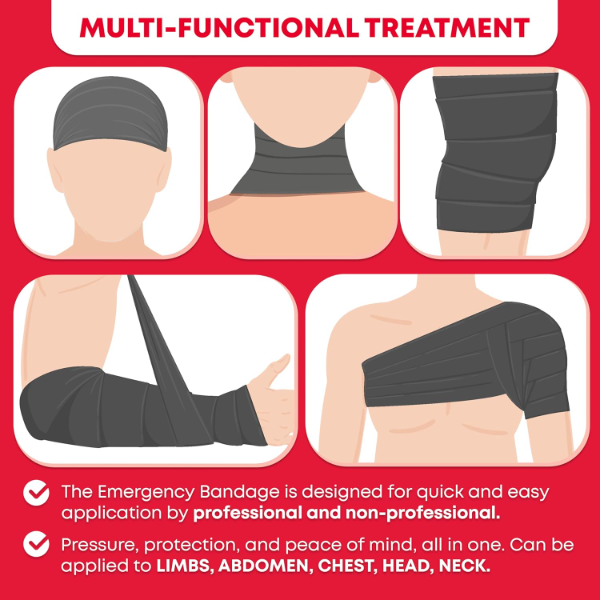 6 x 1 x 3 : Ever Ready Bandage Battle Dressing First Aid Compression Bandage, 6 Inch - Image 3
