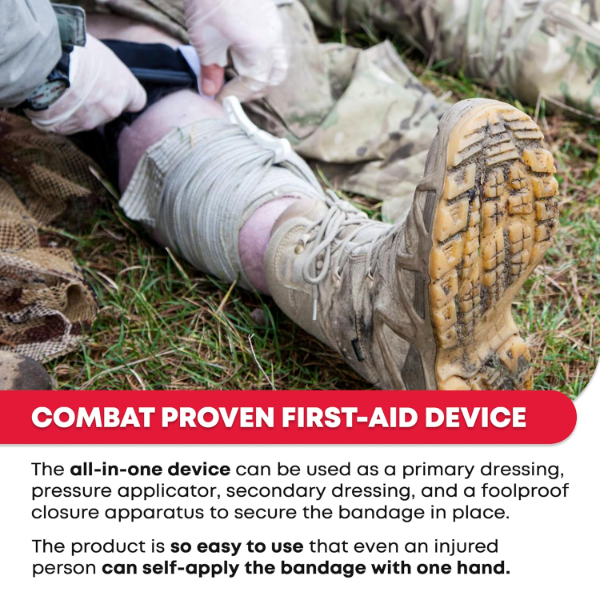 6 x 1 x 3 : Ever Ready Bandage Battle Dressing First Aid Compression Bandage, 6 Inch - Image 4