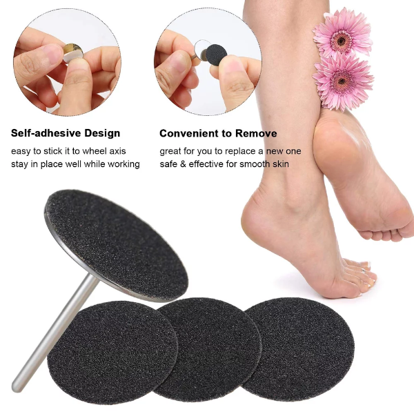 50pcs Replacement Sandpaper Discs for Electric Foot File – Callus Remover Pads with Wheel Axis for Dead & Dry Skin (Pedicure Tool for Men & Women) - Image 3