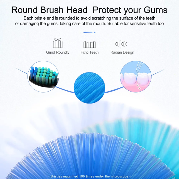10 Pack Electric Toothbrush Replacement Heads Compatible with FairywillToothbrush Heads Compatible with FW-507/508/551/515/917/959/2011,FW-D1/D3/D7/D8 - Image 4