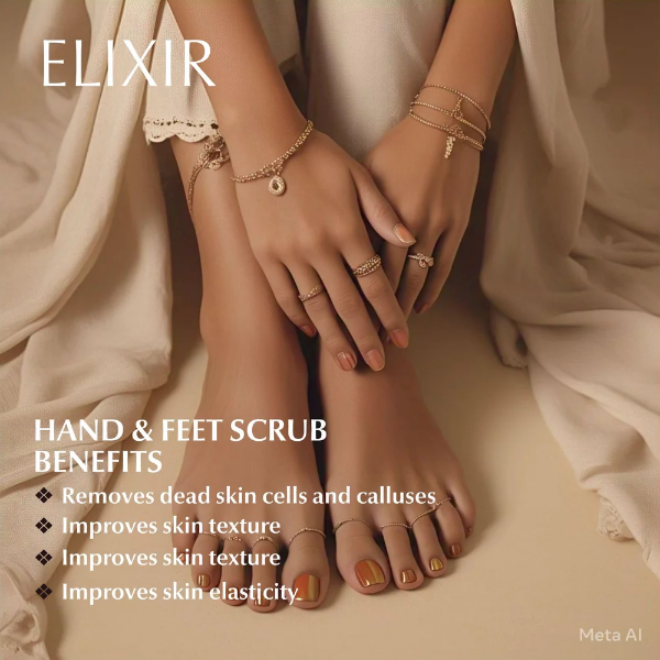 24cOrbelle Elixir Hand & Feet Scrub, 50ML, Natural Exfoliating Treatment for Skin Texture and Elasticity - Image 4