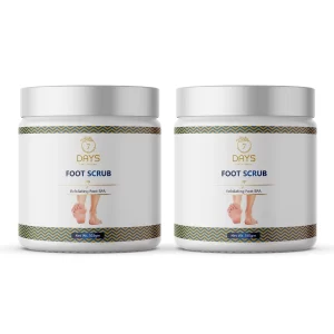 7DAYSNATURAL Foot Scrub (Pack of 2, 100gm) – Exfoliating Foot Care Scrub for Baby Soft Feet, Removes Dead Skin & Smooths Rough Heels
