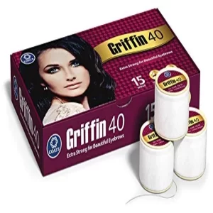 15 Pieces 300 Meter Spool Eyebrow Hair Remover Cotton Threading Threads Eyebrow Mapping Threads (Griffin, 15)