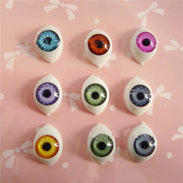 100PCS Simulated Hemisphere Eyeballs Fake Eyes Decor Creative DIY Accessories for Kids Craftsman Phone Case (12x16MM Mixed Color) - Image 3