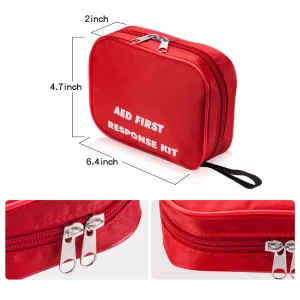AED First Aid Kit for CPR Training – Includes Gloves, Razor, Scissors, Gauze Pads & Cleansing Wipes