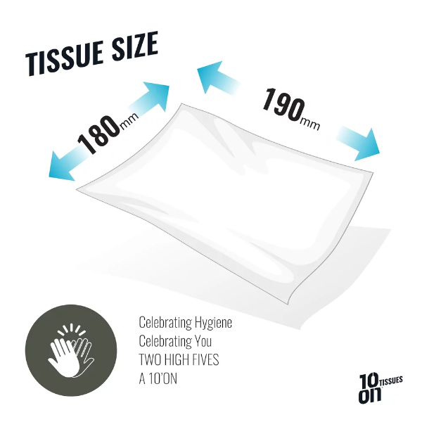 10on Lite Soft Facial Tissues - 2ply, 80 Pulls x Pack of 4, Total 320 Pulls - Image 3