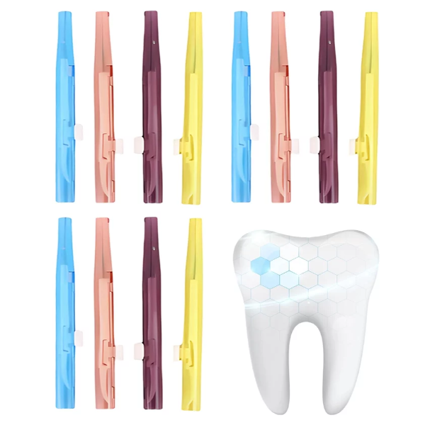 12 Pack Interdental Brush For Teeth,Teeth Cleaning Tools,Interdental Brush For Teeth, Two-Way Teeth Cleaning Tools,Recommended Oral Care For Daily Use And Travel, Flexible Tooth Pick For Deep Cleaning