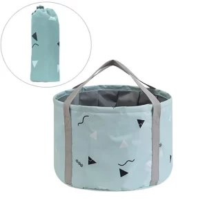 21L Large Collapsible Foot Bath Tub for Travel Camping, Portable Foot Soak Spa Basin Foldable Water Bucket for Soaking Feet, Green