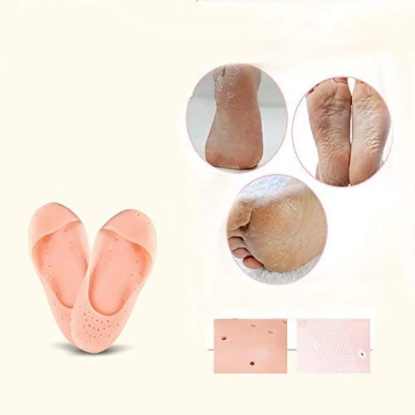 1 Pair Foot Moisturizing Sock Full Length Silicone Gel Socks Cracked Foot Care Protector For Foot Care - Image 4