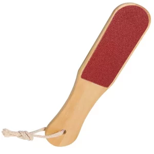 1 Piece Wooden Foot Scrubber Multi-Function Foot File, Foot Pedicure Kit with Pumice Stone, Foot Rasp, Sand Paper and Brush, Foot File Callus Remover, Pedicure & Manicure Tool