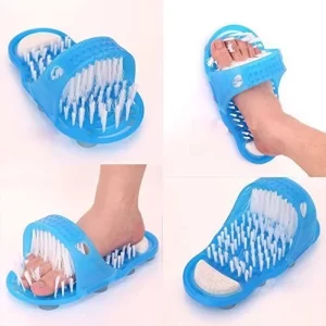 7Seas Easy Feet Shower Slipper Foot Cleaner – Waterproof Foot Scrubber Brush for Deep Cleaning & Exfoliation (1 Pcs, Sky Blue)