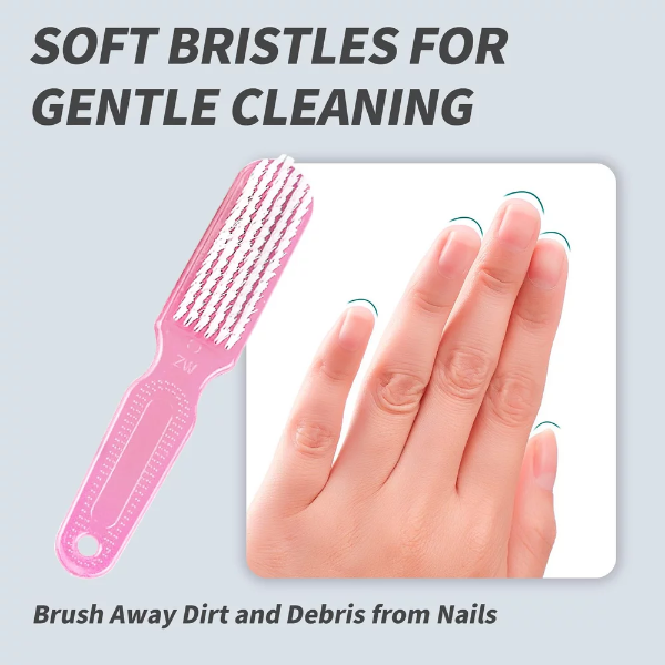 2Pcs Foot Stone Brush Exfoliating Scrubber with Pumice - 2 Sided Nail and Toe Scrubbing Brush for Kids and Adults - Shower Foot Scrub for Smooth, Clean Feet and Nails - Image 3
