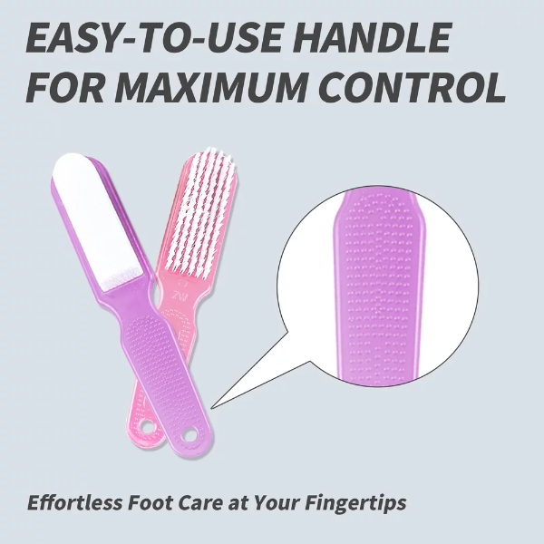 2Pcs Foot Stone Brush Exfoliating Scrubber with Pumice - 2 Sided Nail and Toe Scrubbing Brush for Kids and Adults - Shower Foot Scrub for Smooth, Clean Feet and Nails - Image 4