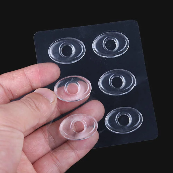 36 Pieces Clear Gel Oval Foot Corn Rings Gel Cushions Pads Caps Gel Oval Foot Corn Rings Gel Cushions Pads Caps Remover Shoes Sticker Foot Protector Self Adhesive Back Heel Sticker - Image 4