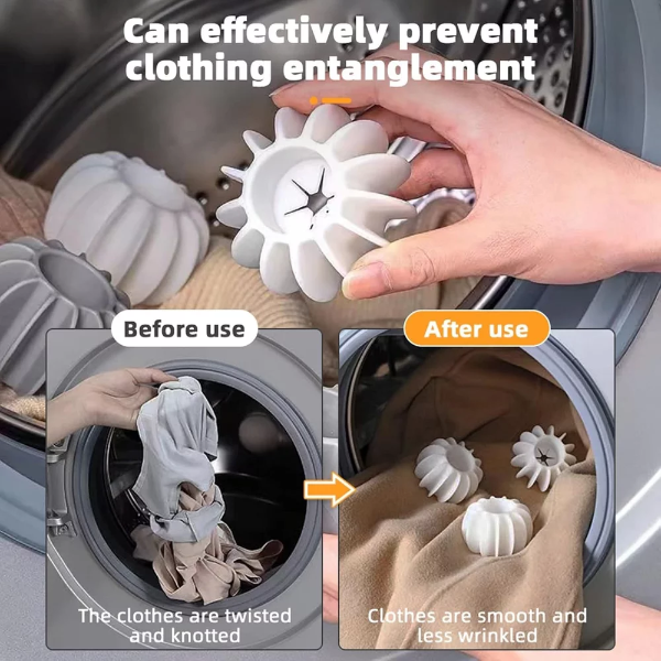 10Pcs Silica Gel Soft Laundry Ball Reusable,Washing Machine Special Reduces Clothing Wrinkles decontamination Anti-Winding Knotting,No Damage to Clothing wash Guard Ball Steamer Dryer Balls - Image 2