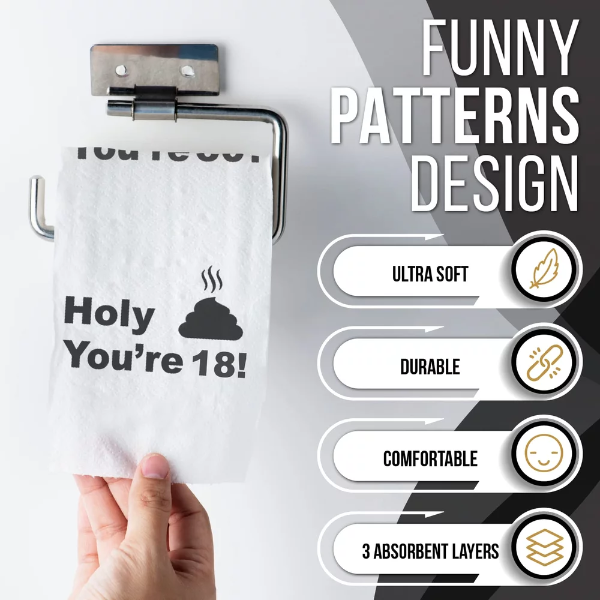 18th Birthday Gift Present Toilet Paper - Happy Eighteenth 18 Prank Funny Novelty Gag Joke Gift - Holy Crap - Image 3