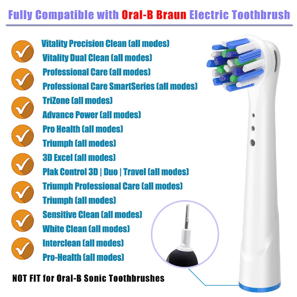 12Pcs/Set Replaent Toothbrush Heads Compatible with un Sensitive Gum Care Brush Heads - Image 3