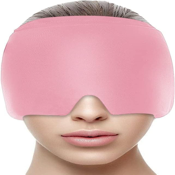 Migraine Relief Hat, Cold Therapy Migraine Relief Cap/Migraine Ice Head Wrap Ice Pack Mask, Cold Compress Headache Relief Cap Ideal for Tension, Sinus (Multicolor) (Pack of 1)