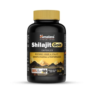 Himalaya Shilajit Gold Capsules 20 count packaging.