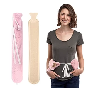3NH Hand Warmer,Long Hot Water Bag with Plush Cover 2L Large Capacity Rubber Hot Water Bottle Hand Feet Warmer for Bed Hotress Cold Therapy Waist Shoulder Pain