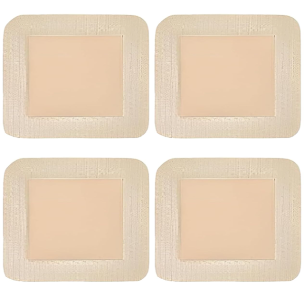 4Pcs Hydrocolloid Bandages, Waterproof Bandage, Dressing Bandage Suitable for Most Skin Types(7.5 * 7.5CM)
