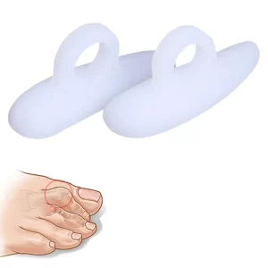 2Pair/4Pcs Gel Hammer Toe Crest Pads - Right and Left Soft Silicone Hammertoe Support Crest Cushion - Corrector and Straightener for Overlapping, Curled, Curved, Crooked, Clubbed Claw and Mallet Toe C