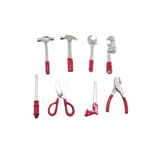 1 Set of 8pcs Simulation Mini House Repair Tools Miniature Alloy Handtool Model Accessories