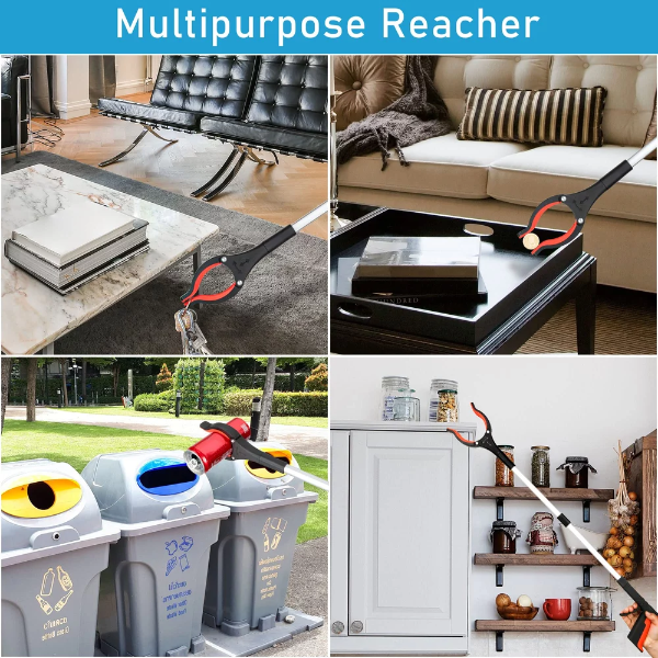 2022Newest Grabber Reacher Tool, 360 Rotating Head, Wide Jaw, 32" Foldable, Lightweight Handy Trash Claw Grabber for Elderly, Reaching Assist Tool for Trash Pick Up, Litter Picker, Arm Extension - Image 2