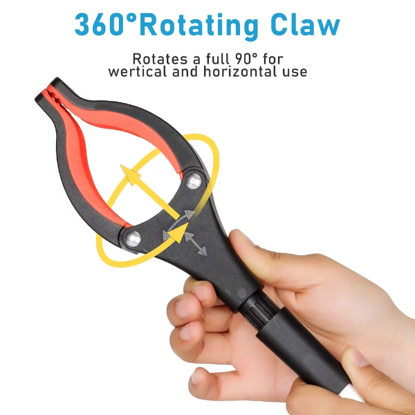 2022Newest Grabber Reacher Tool, 360 Rotating Head, Wide Jaw, 32" Foldable, Lightweight Handy Trash Claw Grabber for Elderly, Reaching Assist Tool for Trash Pick Up, Litter Picker, Arm Extension - Image 3