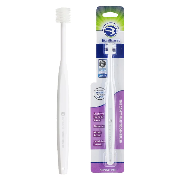 1 Count : HartFelt Sensitive 360 Toothbrush (1 Count)Great for Diabetics, Seniors, and those with Dry Mouth