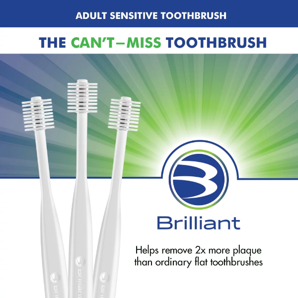 1 Count : HartFelt Sensitive 360 Toothbrush (1 Count)Great for Diabetics, Seniors, and those with Dry Mouth - Image 2