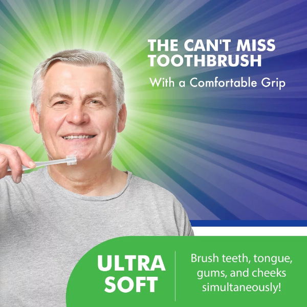 1 Count : HartFelt Sensitive 360 Toothbrush (1 Count)Great for Diabetics, Seniors, and those with Dry Mouth - Image 3