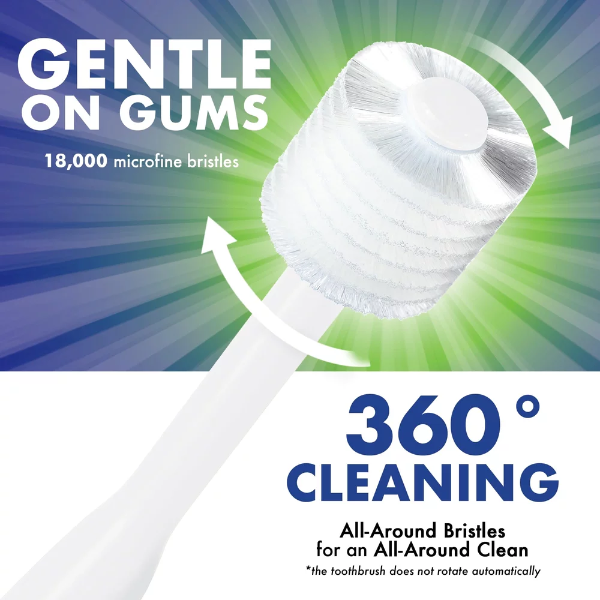 1 Count : HartFelt Sensitive 360 Toothbrush (1 Count)Great for Diabetics, Seniors, and those with Dry Mouth - Image 4
