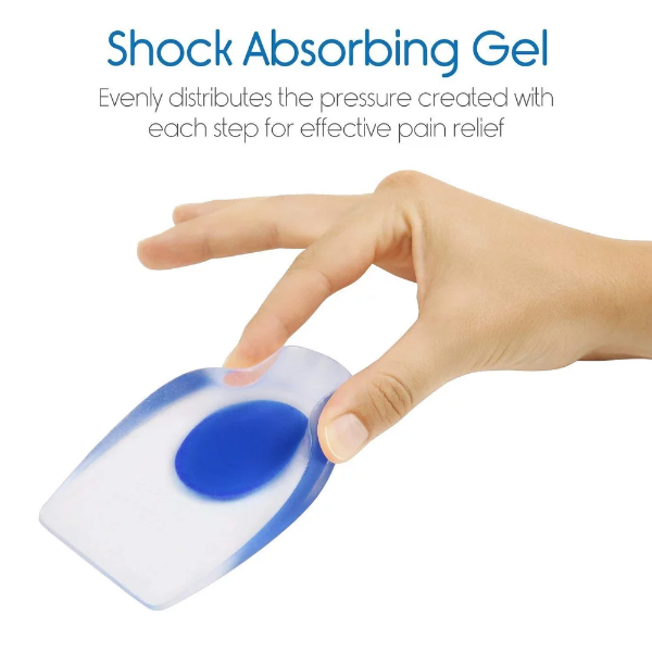 2V BROTHERS Silicone Gel Heel Cup pad,Gel Heel cups Heel Ankle Pain,Heel Spur Shoe Support Pad,Silicone Gel Heel Protector Insole Cups,Heel Swelling Pain Relief Foot Care Support Cushion - Image 4