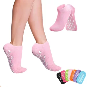 1 Pairs Moisturizing Socks - Silicone Socks for Women, Crack Heel Repair Socks, Spa Gel Socks for Women, Silicon Socks, Silicone Socks for Men, Foot Hydration Socks Vitamin E (Multicolor)