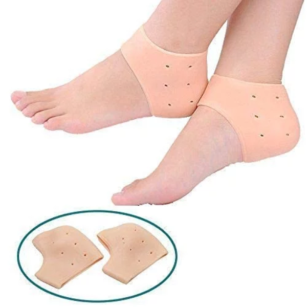 AAR BEE WORLD Silicone Full Length Anti-Crack Foot Protector Socks for Cracked Heels & Pain Relief