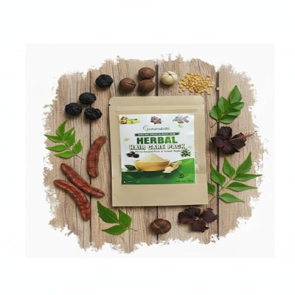 Herbal Hair Mask| Hair Fall Control & Growth |100% Natural Ayurvedic Powder |Pack For Dry & Frizzy Hair | Amla Reetha Shikakai Bhringraj Hibiscus | Prevents Premature Greying (100g) +Free Gloves (Pack of 2) - Image 3