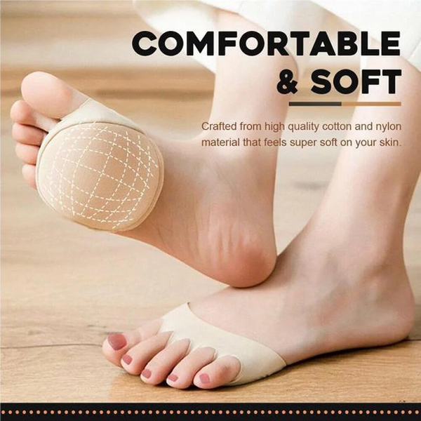 5 Pairs Honeycomb Fabric Forefoot Pads – Invisible Non-Slip Toe Socks for Women’s High Heels, Comfortable Cushioning & Foot Pain Relief - Image 3