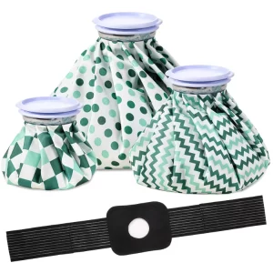 3 Pieces Ice Bag for Injuries Reusable Ice Bags with Adjustable Wrap, Ice Pack for Cold and Hot Therapy and Pain Relief for Knee Leg Injury, 3 Sizes, 11 Inch, 9 Inch, 6 Inch