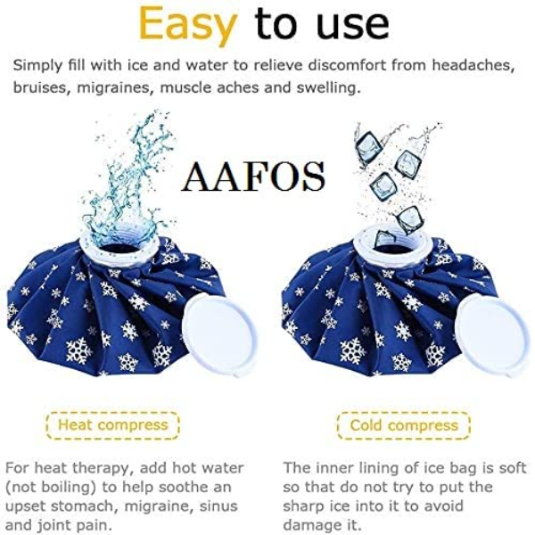 AAFOS 2-in-1 Hot Water Bag & Ice Pack for Pain Relief | Reusable Hot & Cold Therapy for Injuries, Swelling & Cramps (Multicolor) - Image 2