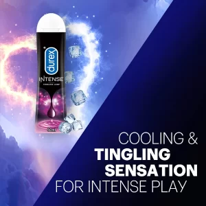 Durex Play Intense Tingling Lubricant Gel (50 ML, Pack of 2) – Water-Based Personal Lube for Enhanced Sensation, Cooling & Tingling Effect for Increased Intimacy and Pleasure