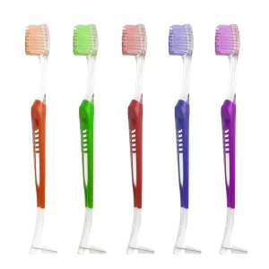 5-Pack Orthodontic Double-Ended Toothbrushes – V-Trim Interspace Brushes for Braces & Detailed Teeth Cleaning (5 Colors)