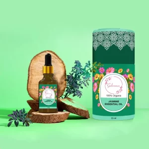 100% Pure Jasmine Essential Oil Organic, Steam-Distilled, Therapeutic Grade, 15ml Bottle for Aromatherapy, Mood Upliftment, Scalp & Skin Care