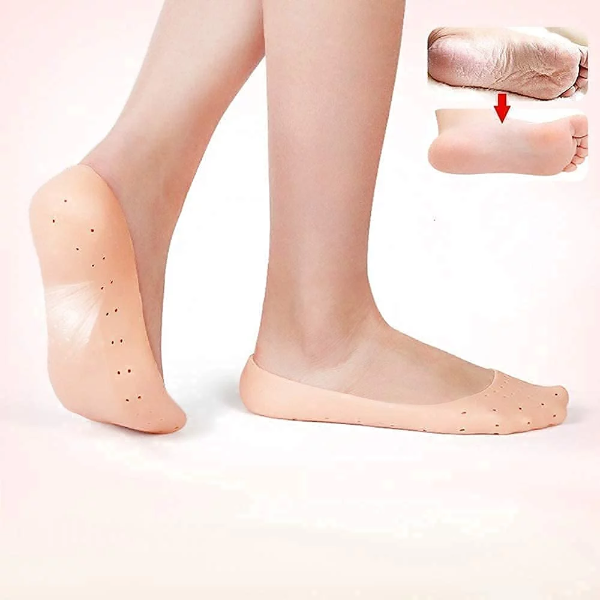 Aavad-Khodal Silicone Gel Heel Socks for Cracked Feet – Moisturizing Foot Protector for Heel Pain Relief, Dry & Cracked Heels Care for Men & Women - Image 2